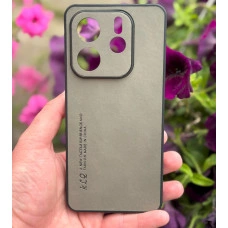 Силиконовый чехол с текстильным покрытием для Xiaomi Redmi Note 14 5G Серый