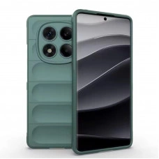 Силіконовий протиударний чохол для Xiaomi Redmi Note 14 Pro 4G Темно-зелений