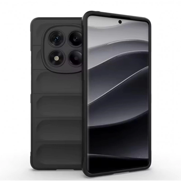 Силиконовый противоударный чехол для Xiaomi Poco X7 5G Черный Силиконовый противоударный чехол для Xiaomi Poco X7 5G Черный