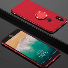 Силіконовий чохол з кільцем-тримачем та стразами для Xiaomi Mi A2