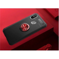 Силіконовий бампер для Xiaomi Redmi Note 5 з кільцем-держателем Червоний