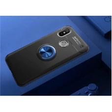 Силіконовий бампер для Xiaomi Redmi Note 5 з кільцем-тримачем Синій