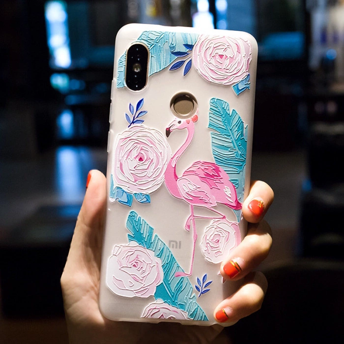 Рельефный силиконовый чехол для Xiaomi Redmi S2 с картинкой Фламинго Рельефный силиконовый чехол для Xiaomi Redmi S2 с картинкой Фламинго