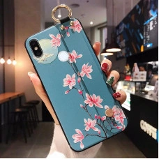 Силиконовый чехол для Xiaomi Mi 8 с ремешком-подставкой Магнолия