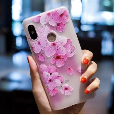 Рельефный силиконовый чехол для Xiaomi Redmi S2 с картинкой Цвет вишни