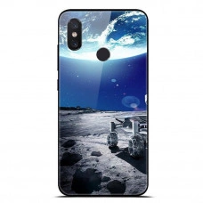 Глянцевый силиконовый бампер для Xiaomi Redmi Note 7 Луноход
