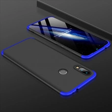 Матовий захисний чохол GKK 360° для Xiaomi Redmi 7 Чорно-синій