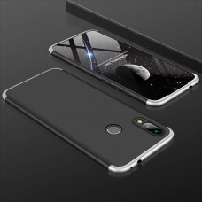 Матовий захисний чохол GKK 360° для Xiaomi Redmi 7 Чорно-сріблястий