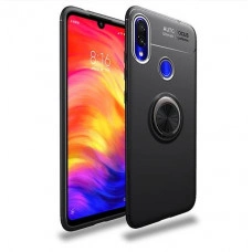 Силіконовий бампер для Xiaomi Redmi 7 з кільцем-тримачем Чорний