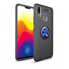 Силіконовий бампер для Xiaomi Redmi 7 з кільцем-тримачем Синій