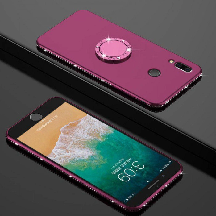 Силиконовый чехол с кольцом-держателем и стразами для Xiaomi Redmi Note 7 Силиконовый чехол с кольцом-держателем и стразами для Xiaomi Redmi Note 7