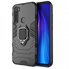 Защитный бампер IronMan для Xiaomi Redmi Note 8 с кольцом-держателем Черный
