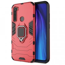 Защитный бампер IronMan для Xiaomi Redmi Note 8 с кольцом-держателем Красный