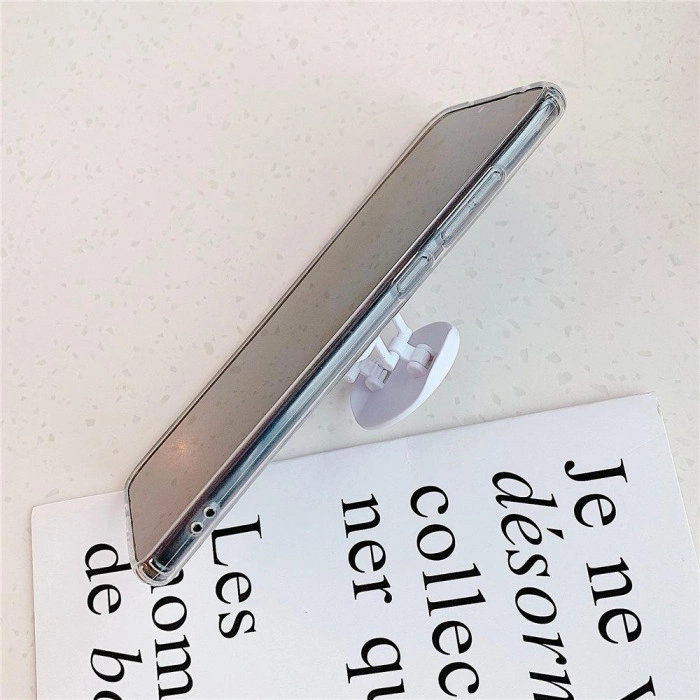 Силиконовый чехол с принтом и попсокетом для Xiaomi Redmi Note 10 Pro Розовый