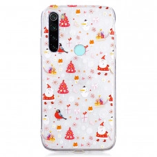 Силиконовый чехол с новогодним принтом для Xiaomi Redmi Note 8T Новый Год