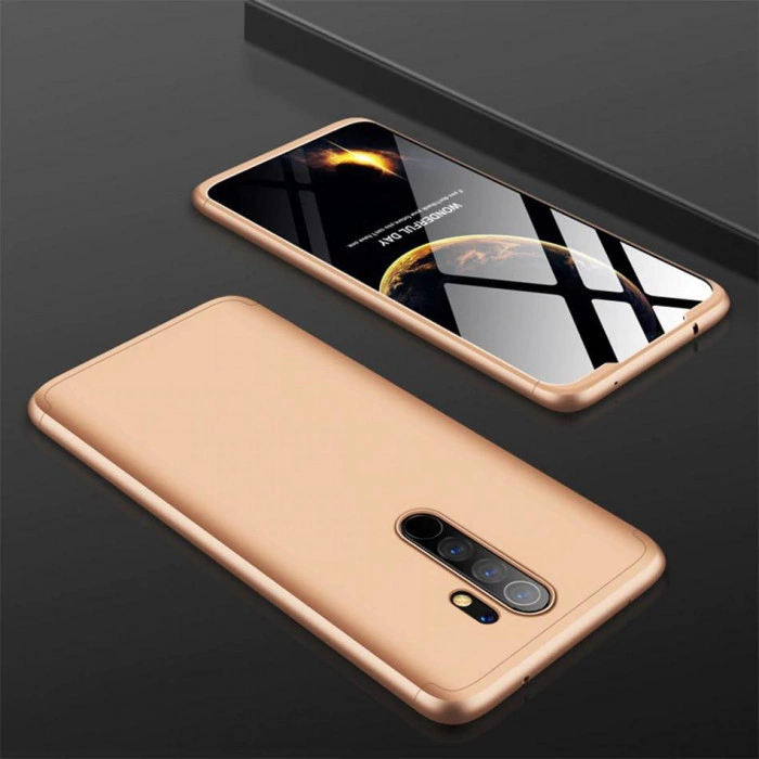 Матовый защитный чехол GKK 360° для Xiaomi Redmi Note 8 Pro Золотой Матовый защитный чехол GKK 360° для Xiaomi Redmi Note 8 Pro Золотой