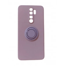 Силиконовый чехол Soft Touch с кольцом-держателем для Xiaomi Redmi Note 8 Pro Фиолетовый
