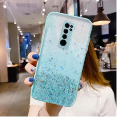 Чехол Stardust с цветными бортиками для Xiaomi Redmi Note 8 Pro Бирюзовый