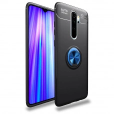 Силіконовий бампер для Xiaomi Redmi Note 8 Pro з кільцем-тримачем Синій