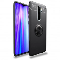 Силіконовий бампер для Xiaomi Redmi Note 8 Pro з кільцем-тримачем Чорний