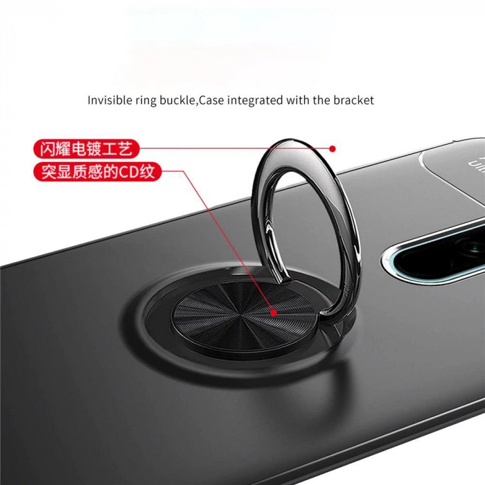 Силіконовий бампер для Xiaomi Redmi 9 з кільцем-держателем Червоний