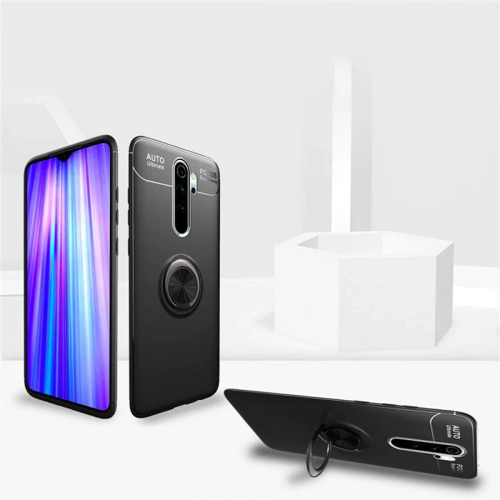 Силіконовий бампер для Xiaomi Redmi 9 з кільцем-держателем Червоний