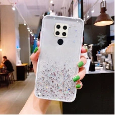 Чехол Stardust с цветными бортиками для Xiaomi Redmi Note 9 Белый