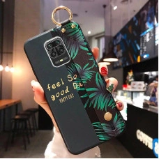 Силиконовый чехол для Xiaomi Redmi Note 9s/Pro с ремешком-подставкой Happy Day
