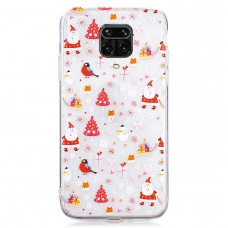 Силиконовый чехол с новогодним принтом для Xiaomi Redmi Note 9s/Pro Новый Год
