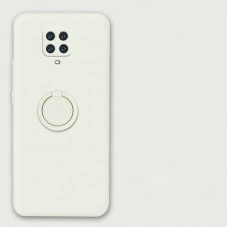 Силиконовый чехол Soft Touch с кольцом-держателем для Xiaomi Redmi Note 9s/Pro Молочный