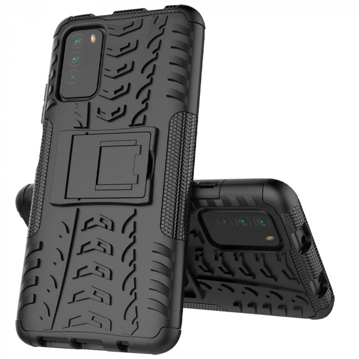 Броньований бампер для Xiaomi Poco M3 - Чорний Броньований бампер для Xiaomi Poco M3 - Чорний
