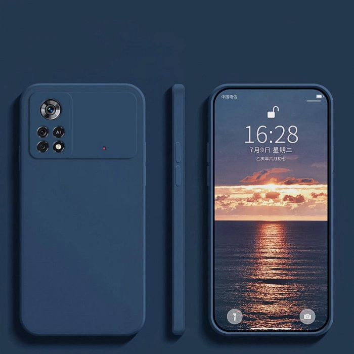 Силиконовый чехол Soft Touch для Xiaomi Poco M4 Pro 4G Синий Силиконовый чехол Soft Touch для Xiaomi Poco M4 Pro 4G Синий