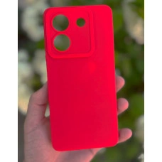 Силиконовый чехол Pro Camera для Xiaomi Poco M7 Pro 5G Красный