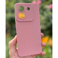Силиконовый чехол Pro Camera для Xiaomi Poco M7 Pro 5G Розовый