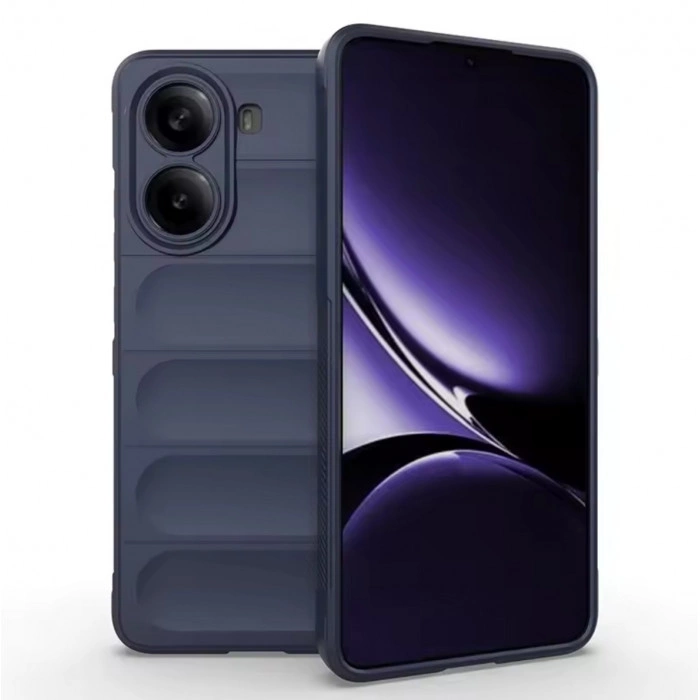Силиконовый противоударный чехол для Xiaomi Poco X7 Pro 5G Тёмно-синий Силиконовый противоударный чехол для Xiaomi Poco X7 Pro 5G Тёмно-синий