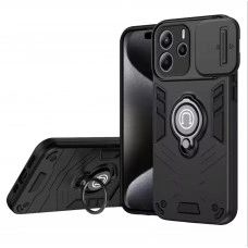 Противоударный чехол Camshield для Xiaomi Redmi Note 14 4G (24117RN76E) с кольцом-держателем Черный
