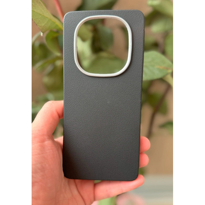 Силіконовий чохол з текстурою шкіри для Xiaomi Redmi Note 14 Pro 5G Чорний Силіконовий чохол з текстурою шкіри для Xiaomi Redmi Note 14 Pro 5G Чорний