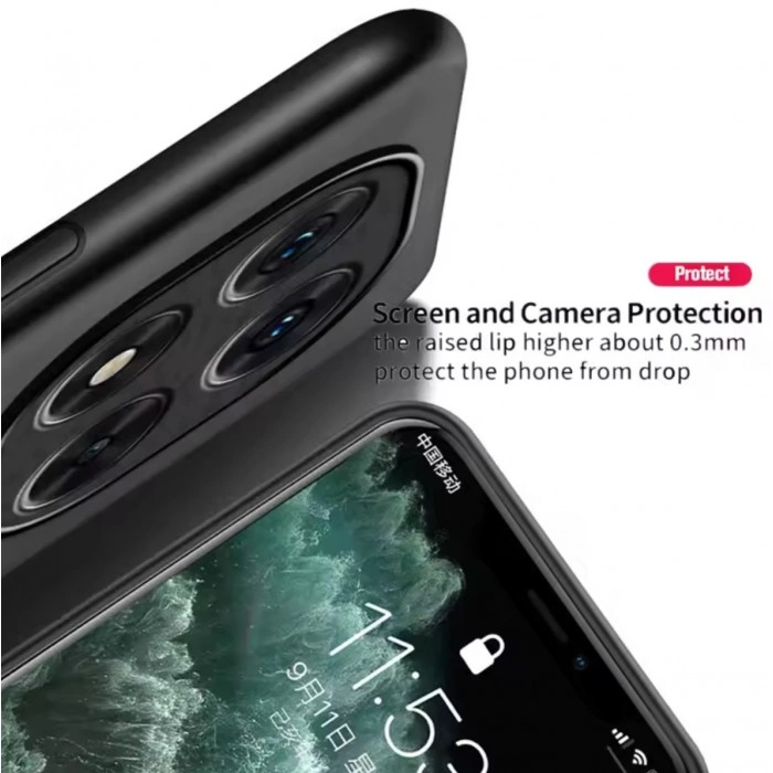 Силиконовый чехол IQS Design для Xiaomi Redmi Note 14 Pro+ 5G Черный