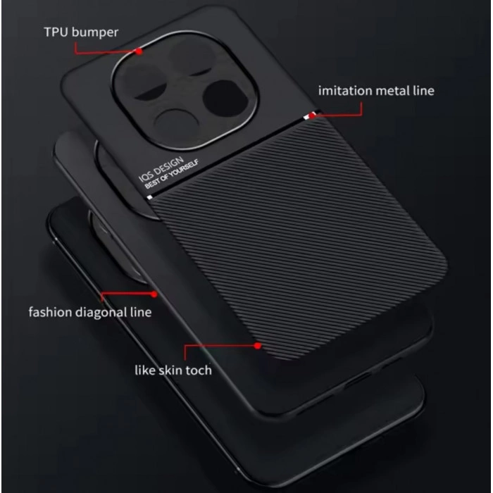 Силиконовый чехол IQS Design для Xiaomi Redmi Note 14 Pro+ 5G Черный