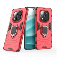 Захисний бампер IronMan для Xiaomi Redmi Note 14 Pro 4G з кільцем-тримачем Червоний