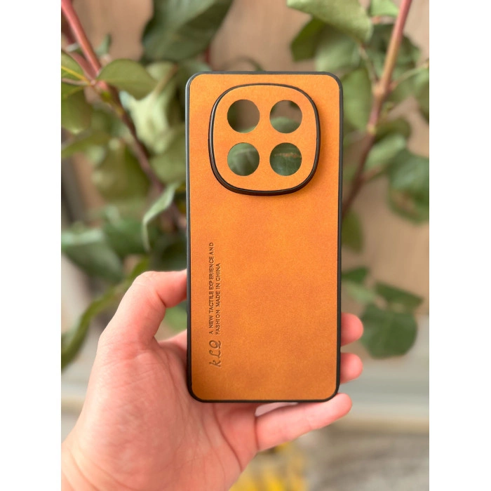 Силіконовий чохол з текстильним покриттям для Xiaomi Redmi Note 14 Pro+ 5G Коричневий Силіконовий чохол з текстильним покриттям для Xiaomi Redmi Note 14 Pro+ 5G Коричневий