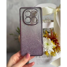 Чохол із блискітками та захистом камери для Xiaomi Redmi Note 14 Pro 5G Фіолетовий
