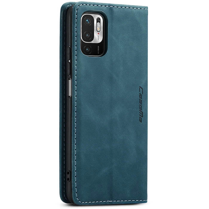 Чехол-книжка CaseMe из нубука для Xiaomi Redmi Note 10 5G Бирюзовый