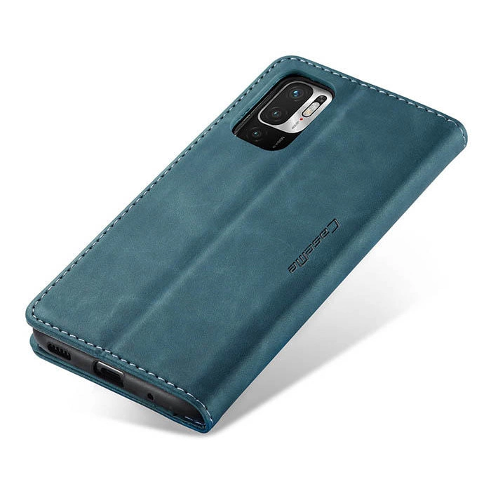 Чехол-книжка CaseMe из нубука для Xiaomi Redmi Note 10 5G Бирюзовый