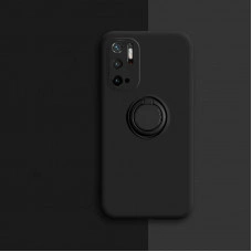 Силіконовий чохол Soft Touch з кільцем-тримачем для Xiaomi Redmi Note 10 5G Чорний