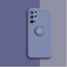 Силіконовий чохол Soft Touch з кільцем-тримачем для Xiaomi Redmi Note 10 5G Сіро-синій