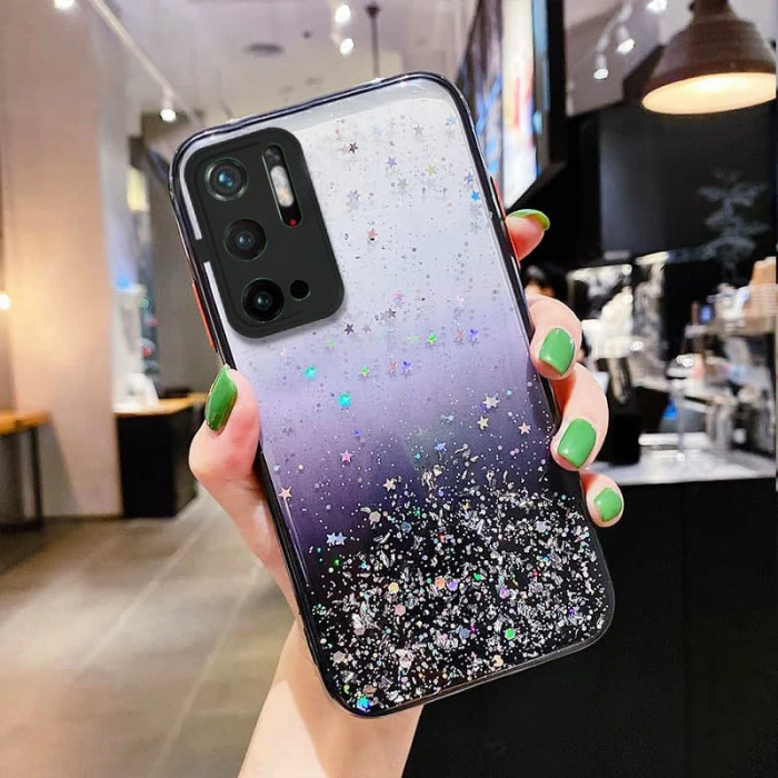 Чехол Stardust с цветными бортиками для Xiaomi Poco M3 Pro 4G Черный