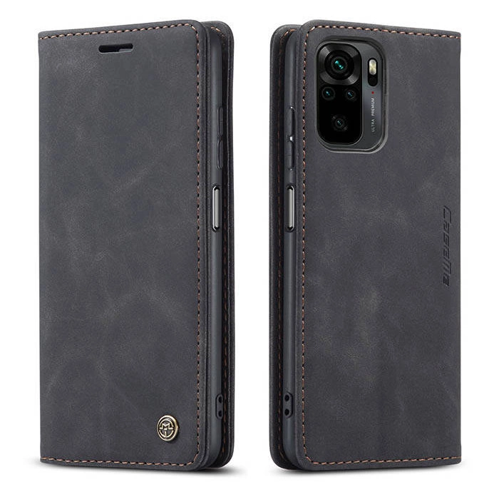 Чохол-книжка CaseMe з нубуку для Xiaomi Poco M5s Чорний