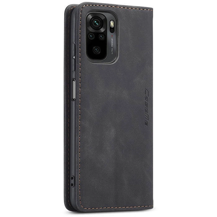 Чохол-книжка CaseMe з нубуку для Xiaomi Poco M5s Чорний