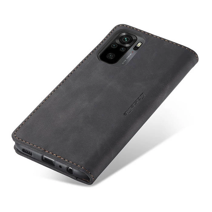 Чохол-книжка CaseMe з нубуку для Xiaomi Poco M5s Чорний